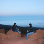 My children above the clouds on Mauna Kea