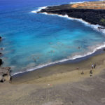 Looking down at the Green Sand Beach