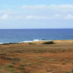 Shoreline near the parking lot for the Green Sand Beach