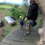 Rappelling to the Ground at Kohala Zipline