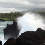 Waves Pounding the Cliffs at Waianapanapa State Park