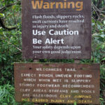 Warning sign near Pipiwai Trail